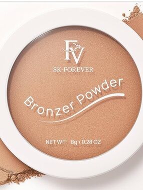FV Bronzer Powder, Long Lasting Bronzing Powder Glow Matte Finish Waterproof New